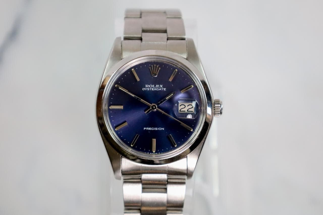 Rolex Oysterdate PrecisionOyster Date 6694 1975 Stunning Condition Blue Dial Exemplary Blue Dial 6694 From 1975