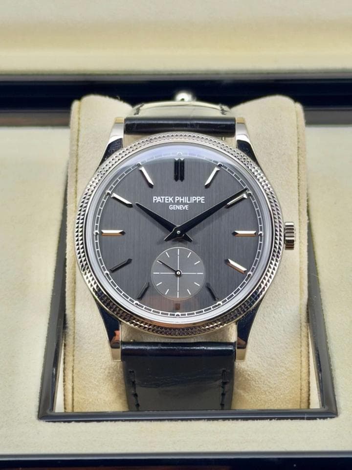 Patek Philippe CalatravaCharcoal Gray Dial on Strap Bracelet 6119G-001 December 2022