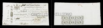 Hudson's Bay Company – One Pound Sterling Bill of Exchange, 1820/1821 (York Factory Issue, No. 722/222). Scarce...