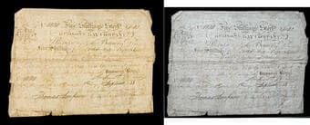 Hudson's Bay Company – Five Shillings Sterling Bill of Exchange, 1832 (York Factory Issue, No. 1020). Scarce HBC...