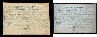 Hudson's Bay Company – One Shilling Sterling Bill of Exchange, 1837 (York Factory Issue, No. 170). Scarce HBC bill...