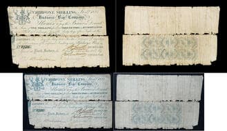 Hudson's Bay Company – One Shilling Sterling Bill of Exchange, 1821/1828 (York Factory Issue, No. 1725). Scarce HBC...