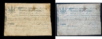 Hudson's Bay Company – One Shilling Sterling Bill of Exchange, 1833 (York Factory Issue No. 1753). Scarce HBC bill...