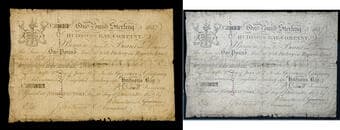 Hudson's Bay Company – One Pound Sterling Bill of Exchange, 1857 (York Factory Issue, No. 811). Scarce HBC bill of...