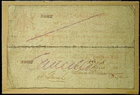 Hudson's Bay Company – Five Shillings Sterling Bill of Exchange (Red Print), 1857/1866 (York Factory Issue, No....