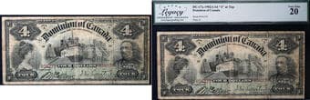 1902 $4 DC-17a #056379 LCG Very Fine-20. A highly desirable example of the rare DC-17a variety, widely regarded as the...