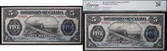 1912 $5 DC-21d #B605338 Legacy Very Fine-20 - Seal over FIVE variety. This example has typical honest circulation...
