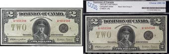 1923 $2 DC-26j #U-651580 CCGS Choice Uncirculated-64 - Black seal - The paper remains bright and clean, with strong...