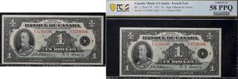 1935 $1 BC-2 #F3728506 PCGS Choice About Uncirculated-58PPQ - A very nice and bright example of this scarce French...