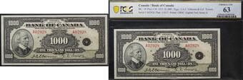 1935 $1,000 #A02928 BC-19, PCGS Choice Uncirculated 63. A highly desirable example of the iconic 1935 $1,000 Bank of...