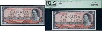 1954 $2 BC-30aA #*AB0005094 PCGS Choice Uncirculated-63PPQ - Replacement notes of this issue are seldom encountered,...