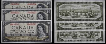 1954 $20 BC-33b #D/E6653732 Crisp Uncirculated or better. Estimate: 250 - AND UP CAD