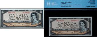 1954 $50 BC-34a #AH0256325 CCCS Gem Uncirculated-65. Estimate: 2000 - AND UP CAD