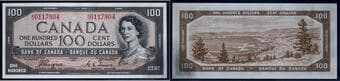 1954 $100 BC-35a #A/J0117904 Crisp EF-AU example. Estimate: 300 - AND UP CAD