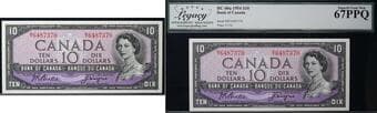 1954 $2 BC-40a #BT6487370 LCG Superb Gem Uncirculated-67PPQ. Presented in pristine, fully original condition, the note...