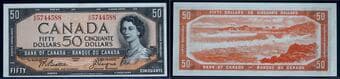 1954 $50 BC-42a #A/H5744588 Uncirculated or better. Estimate: 250 - AND UP CAD