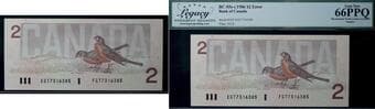 Error; 1986 $2 BC-55c-i #EGT\FGT7316385 Legacy Superb Gem Uncirculated-66PPQ - Mismatched Prefix Letters in Serial...