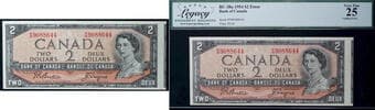 Error; 1954 $2 BC-38a #PB9088644 Legacy Choice Very Fine-25 - Cutting error. Estimate: 100 - AND UP CAD