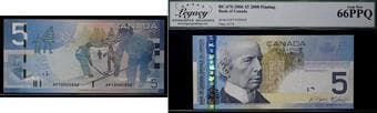 Low Number; 2006 $5 BC-67b #APT0000802 Legacy Superb Gem Uncirculated-66PPQ Estimate: 75 - AND UP CAD