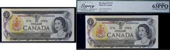 Million; 1973 $1 #MM5000000 Legacy Choice Uncirculated-63PPQ Estimate: 300 - AND UP CAD