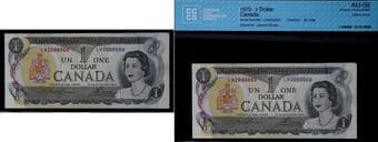 Million; 1973 $1 BC-46a #LH2000000 CCCS Choice About Uncirculated-58 Estimate: 250 - AND UP CAD