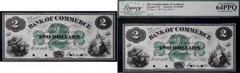 The Canadian Bank of Commerce 1867 $2 CH-75-10-04P Legacy Choice Uncirculated-64PPQ - Face proof. An exceptionally...