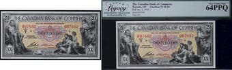 The Canadian Bank of Commerce 1935 $20 #007692 CH-75-18-10 Legacy Choice Uncirculated-64PPQ - This issue is widely...