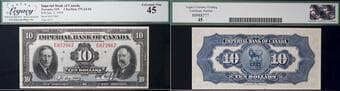 Imperial Bank of Canada 1939 $10 #E072867 CH-375-24-04 Legacy Choice Extra Fine-45 Estimate: 275 - AND UP CAD