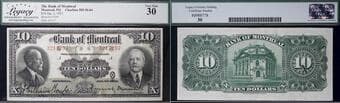 The Bank of Montreal 1923 $10 #3217297 CH-505-56-04 Legacy Choice Very Fine-30 Estimate: 275 - AND UP CAD