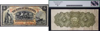 The Bank of Nova Scotia 1908 $5 #2449200 CH-550-28-12a Legacy Very Fine-20. A bright and attractive example. ...