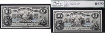 The Bank of Nova Scotia 1929 $10 #639719 CH-550-18-20a Legacy Extra Fine-40PPQ- Blue-Green tint. Not often seen in...