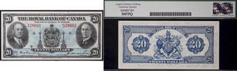 The Royal Bank of Canada 1935 $20 #5129663 CH-630-18-06a Legacy About Uncirculated-50PPQ. A very nice and bright...