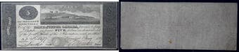 Bank of Upper Canada 1819 $5, #5477, CH-765-10-06, Fine+ or better. An exceptionally rare and important early chartered...