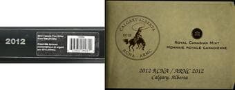 RCM 2012 (Calgary Convention) All Silver Special Proof Set in black leather case with cover box. 8-Coin all .999 silver...