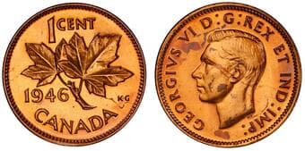 1946 1¢ PCGS SP64Red - 90% - Superb reflective surfaces. Estimate: 200 - AND UP CAD