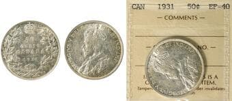 1931 50¢ ICCS Extra Fine-40 Brilliant and Lustrous example. Estimate: 300 - AND UP CAD