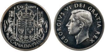 1949 50¢ PCGS Gem Specimen-65. Brilliant and highly lustrous surfaces with strong eye appeal. Well-struck with...