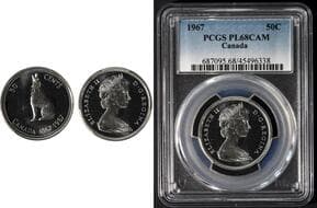 1967 50¢ PCGS Splendid Gem Proof-Like-68DCAM. A superbly preserved example exhibiting extraordinary mirrored fields...