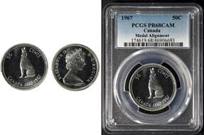 1967 50¢ PCGS Splendid PROOF-68DCAM. A superbly preserved example exhibiting extraordinary mirrored fields and deeply...