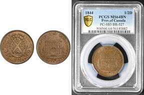 PC-1B3, Breton 527 - PCGS MS64. A beautifully preserved specimen with exceptionally strong detail and rich, attractive...