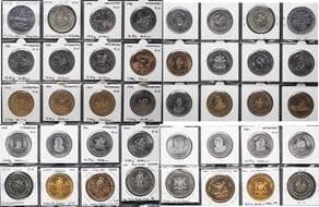 Trade Dollars/Medallions; Lot of 20 various Ontario issues most Oktoberfest related with a few extra's. Estimate: 40...
