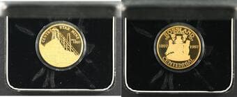Rossland (B.C.)/ The Golden City/ 1897-1997/ Centennial with City Arms at center, (reverse) Centre Star Mine/ circa...