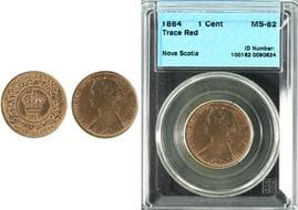 N.S. 1864 1¢ CCCS MS62 Traces of Red. Estimate: 250 - AND UP CAD