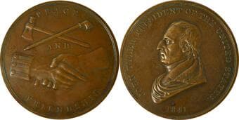 Medal – United States Mint "Peace and Friendship" Indian Peace Medal, John Tyler Restrike - Bronze restrike of the...