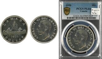 1950 $1 "SWL" PCGS PL64 - Variety not noted on holder. Estimate: 400 - AND UP CAD
