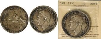 1951 $1 ICCS MS65 Attractive blue, and gun metal tones Great surfaces. Estimate: 400 - AND UP CAD