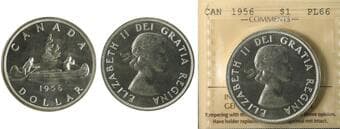 1956 $1 ICCS Gem Proof-Like-66. A brilliant example with nice reflective surfaces. Estimate: 100 - AND UP CAD