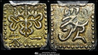 日本 文政一朱判金(角一朱) Bunsei 1Shu-ban-kin 文政7年~天保3年(1824~1832) JNDA09-45 Fr-36...