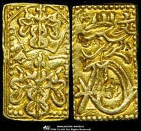 日本 元文一分判金(真文一文)Genbun 1 Bu-Ban-Kin 元文元年~文政元年(1736-1818) JNDA09-37...
