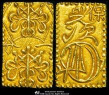 日本 天保一分判金 Tenpo 1Bu-Ban-Kin 天保8年~安政5年(1837~58) JNDA09-39 Fr-30 KM-C20a(2.80g) ...